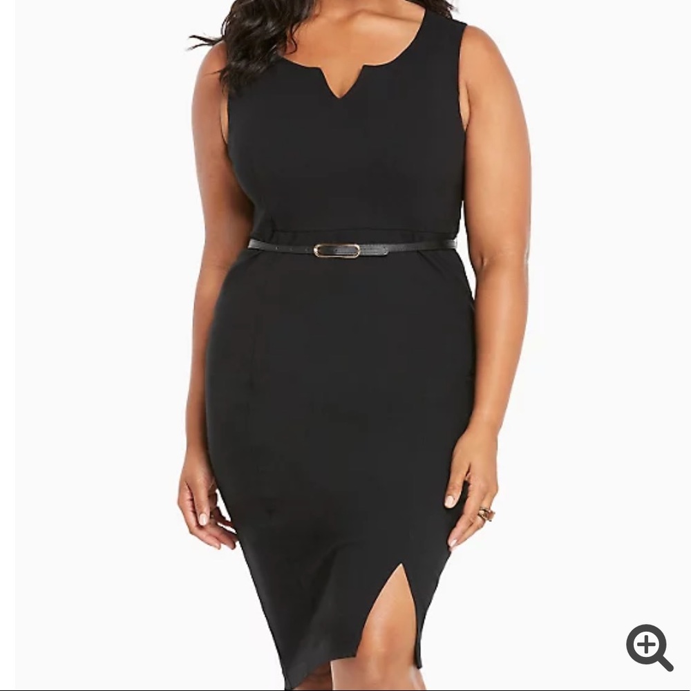 Torrid Knee Length Sheath Black Workwear Dress